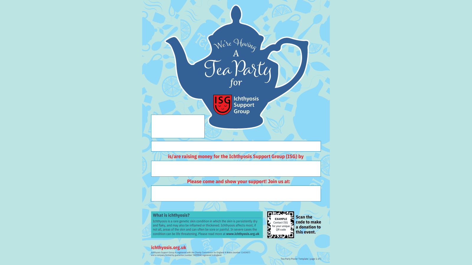 We're Having A Tea Party Poster